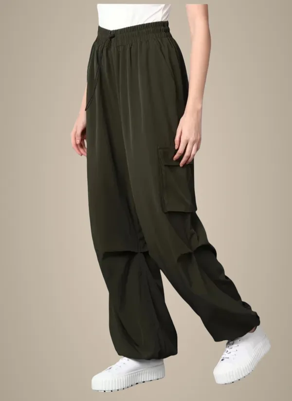 Olive_Green_Corduroy_Cargo_Pants_For_Women