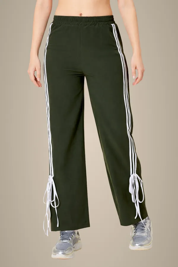 Green_Polyester_Track_Pants_For_Women