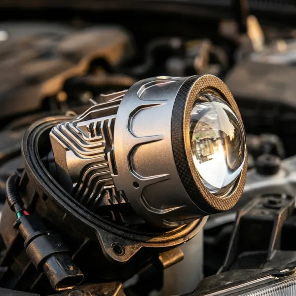 Grey_And_Black_Coozo_2.0"_Led_Projector_Fog_Lamps_With_Carbon_Fibre_Ring_-_Metal_Grey_(3_Colour_Modes,_Intel_Canbus_Compatible)