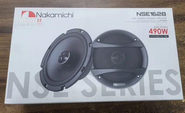 White_And_Red_Nakamichi_Nse1628_6.5-Inch_2-Way_Coaxial_Car_Speakers_-_490W_Maximum_Power
