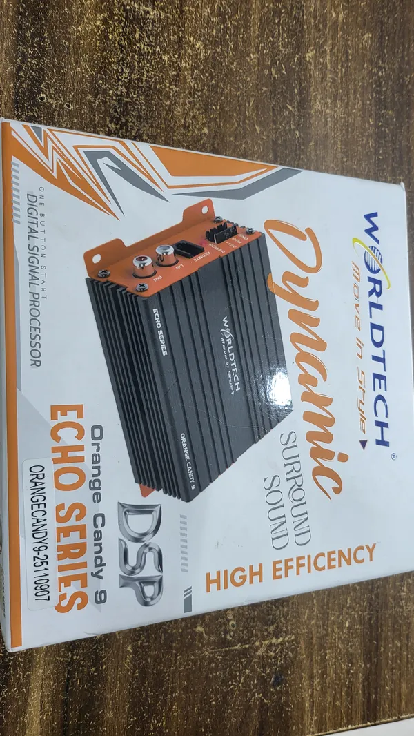 White_And_Orange_Worldtech_Echo_Series_Orange_Candy_9_Dsp_Digital_Signal_Processor_-_Dynamic_Surround_Sound_Amplifier
