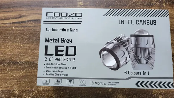 Grey_And_Black_Coozo_2.0"_Led_Projector_Fog_Lamps_With_Carbon_Fibre_Ring_-_Metal_Grey_(3_Colour_Modes,_Intel_Canbus_Compatible)