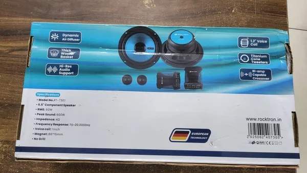 White_And_Sky_Blue_Rock_Tron_Rt-7301_Thrive_6.5_Inch_Component_Car_Speaker_System_-_60W_Rms,_600W_Peak_Power