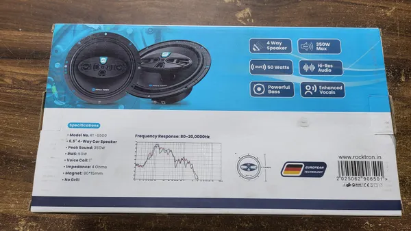 White_And_Sky_Blue_Rock_Tron_Devlin_6.5_Inch_4-Way_Car_Speakers_Rt-6500_(350W_Max,_50W_Rms)