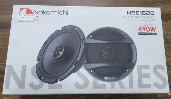 Sky_Blue_And_Red_Nakamichi_Nse1628_6.5-Inch_2-Way_Coaxial_And_Rock_Trox_Clang_6.5_Inch_3-Way_Car_Speaker_Pack_Of_2