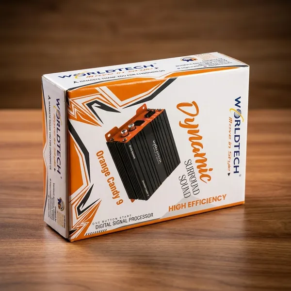 White_And_Orange_Worldtech_Echo_Series_Orange_Candy_9_Dsp_Digital_Signal_Processor_-_Dynamic_Surround_Sound_Amplifier