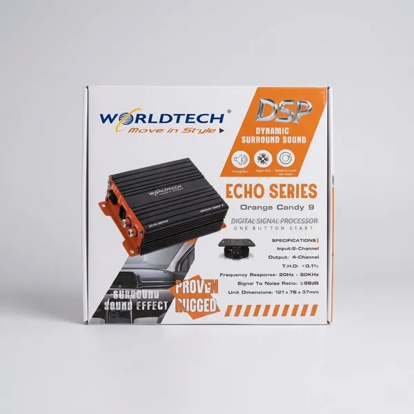 White_And_Orange_Worldtech_Echo_Series_Orange_Candy_9_Dsp_Digital_Signal_Processor_-_Dynamic_Surround_Sound_Amplifier