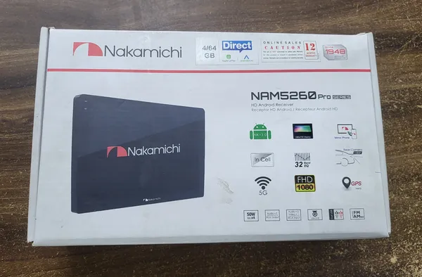 White_And_Red_Nakamichi_Nam2620_Pro_Series_12-Inch_Android_Multimedia_Display_With_Wifi_And_Gps