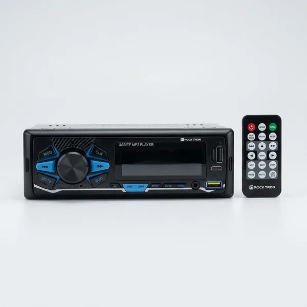 White_And_Sky_Blue_Rock_Tron_Shorty_2_Rt-7201_Car_Mp3_Player_With_Type-C_Charging_Port