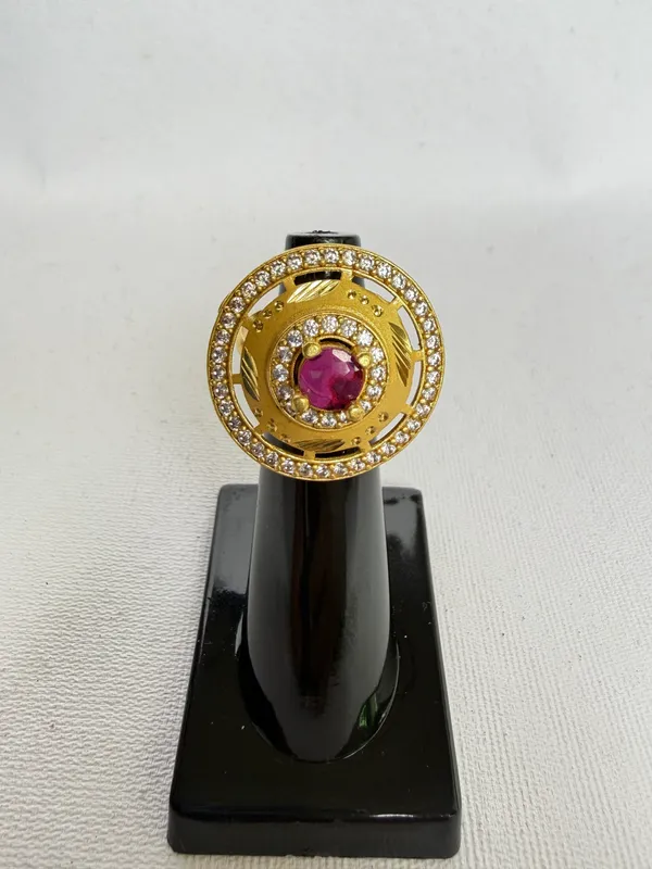 Gold_Plated_Ring_with_Pink_Ruby_Stone_and_Sparkling_Diamonds_For_Women