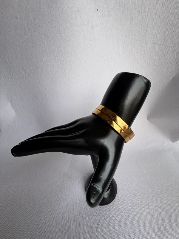 Gold_Toned_Metal_Cuff_Bracelet_Set_For_Women