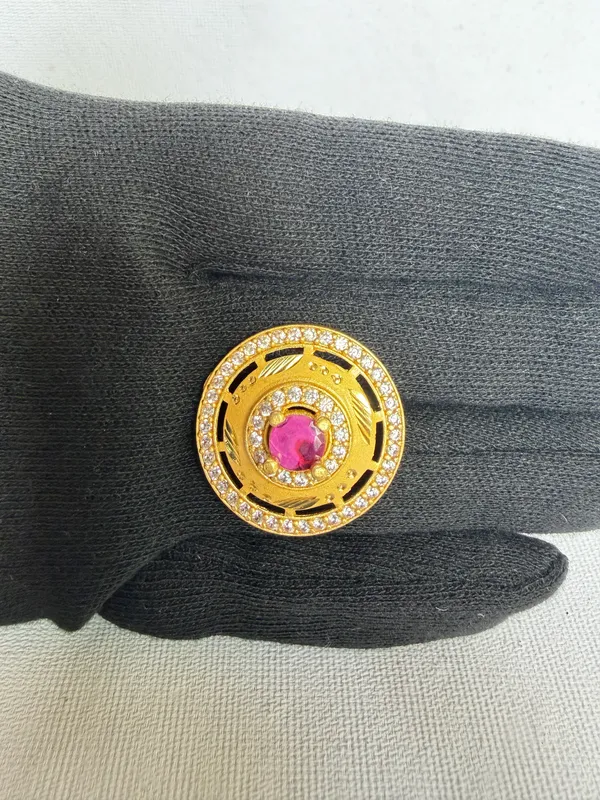 Gold_Plated_Ring_with_Pink_Ruby_Stone_and_Sparkling_Diamonds_For_Women