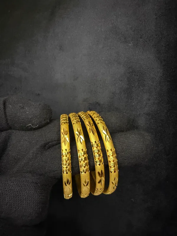 Golden_Ethnic_Designer_Bangles_Set_of_2_For_Women