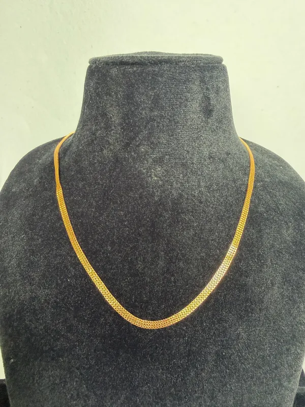 Gold_Toned_Flat_Snake_with_Lobster_Clasp_Chain_Necklace_For_Women