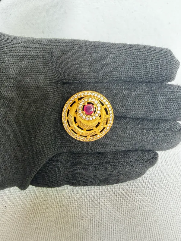 Traditional_Gold_Plated_with_Ruby_Stone_and_Crystal_Detailing_Circular_Ring_For_Women