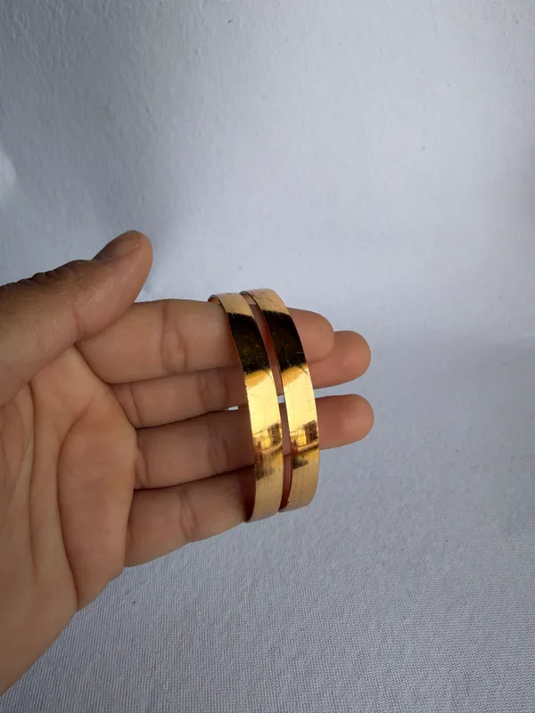 Gold_Toned_Metal_Cuff_Bracelet_Set_For_Women