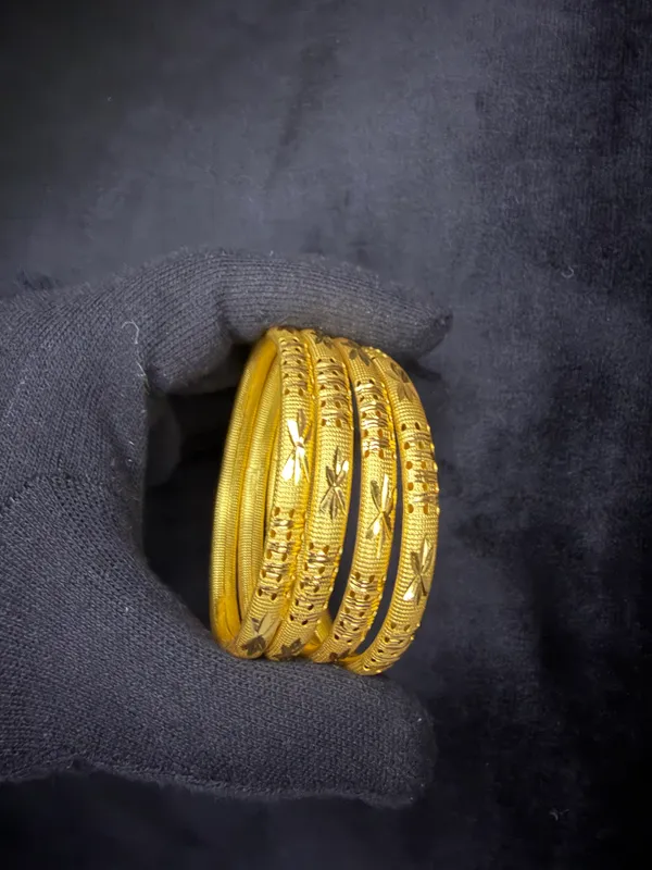 Golden_Ethnic_Designer_Bangles_Set_of_2_For_Women