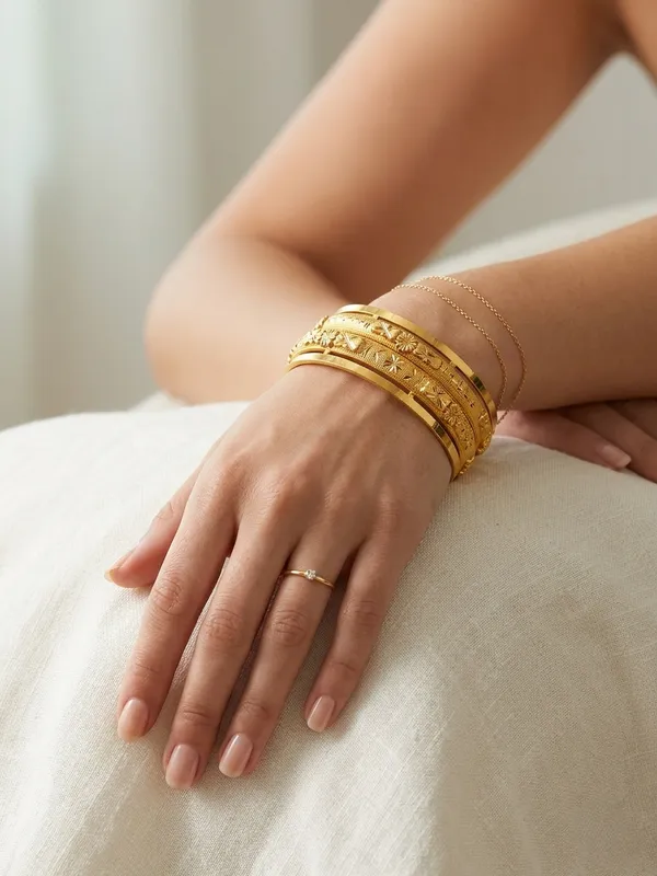 Set_of_2_Gold_Plated_with_Engraved_Floral_Design_Bangles__For_Women