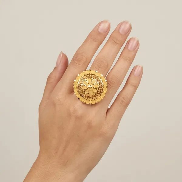 Traditional_Gold_Toned_Filigree_Adjustable_Ring_For_Women