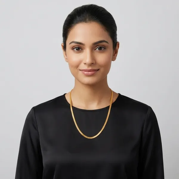 Gold_Toned_Flat_Snake_with_Lobster_Clasp_Chain_Necklace_For_Women