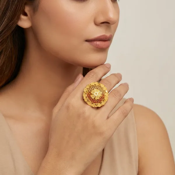 Gold_Toned_Filigree_Floral_Ring_For_Women