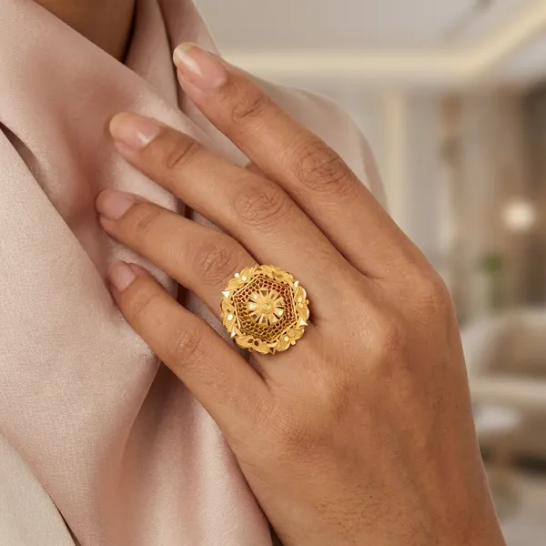 Gold_Toned_Filigree_Floral_Ring_For_Women