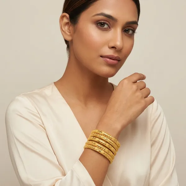 Golden_Ethnic_Designer_Bangles_Set_of_2_For_Women