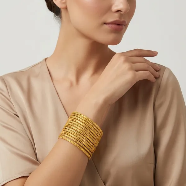 Traditional_Indian_Jewelry_Collection_Golden_Bangles_Set____For_Women