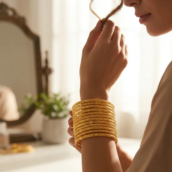 Traditional_Indian_Jewelry_Collection_Golden_Bangles_Set____For_Women