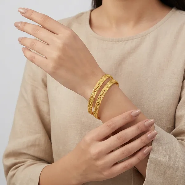 Gold_Plated_Designer_Bangles_Set_of_2_For_Women