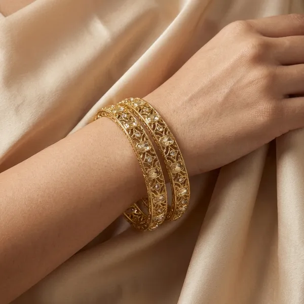 Yellow_Stone_Embellishments_Gold_Toned_Bangles_For_Women