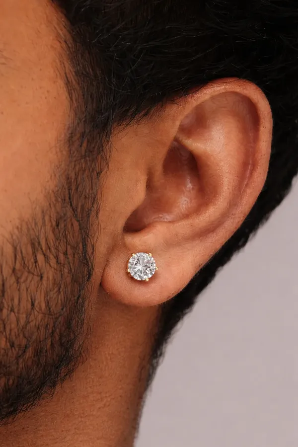 Disigo Jewels Men Solitaire Stud Earrings - Image 1