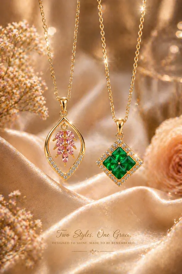 Luxury_Dual_Pendant_Necklace_Combo_|_Gold_Plated_Zircon_Statement_Chain_Set_for_Women