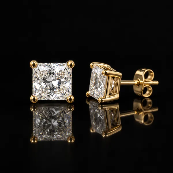 Men’s_Royal_Princess-Cut_Solitaire_Stud__Earrings_for_Daily_Use_|_Gold_Plated_|_Anti_Tarnish_|_Waterproof_|_1_Year_Guarantee_|_Buy_1_Get_1_FREE
