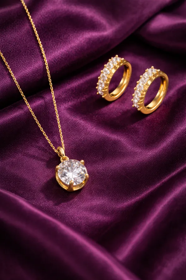 Solitaire_Pendant_&_Pavé_Huggie_Hoop_Set