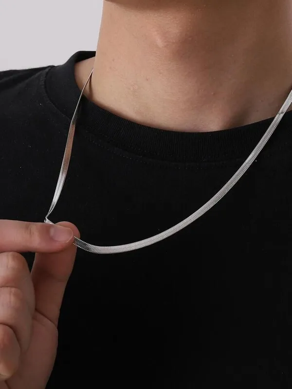 Veyron_Men’s_Italian_Silver_Herringbone_Chain