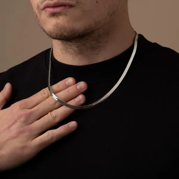 Veyron_Men’s_Italian_Silver_Herringbone_Chain