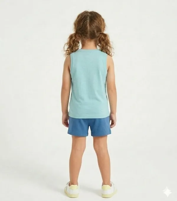 Boys_Chill_Mode_On_Sleeveless_T-Shirt_And_Shorts_Set_-_Light_Blue