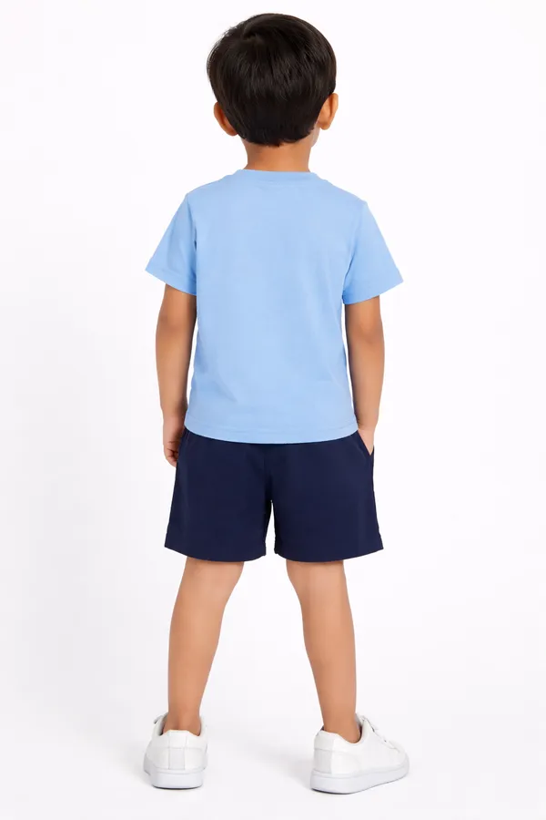 Boys_Ready_To_Rescue_Police_Car_Print_T-Shirt_And_Shorts_Set_-_Blue_&_Navy