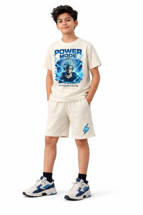 Boys_white_Printed_T-Shirt_And_Shorts_Set