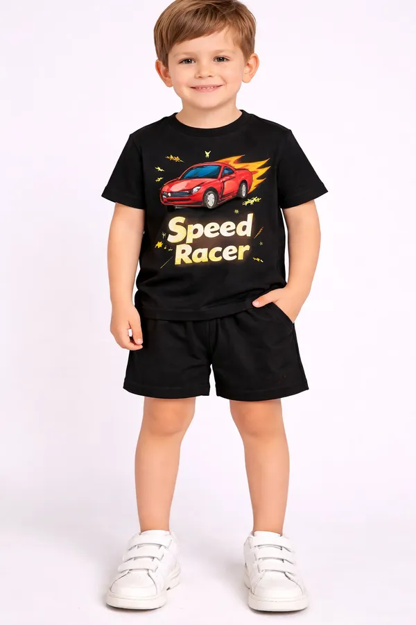 Boys_Black_Speed_Racer_Printed_T-Shirt_And_Shorts_Set