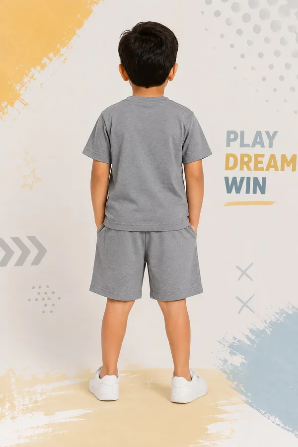 Boys_Grey_'Limit_Break'_Printed_T-Shirt_And_Shorts_Set