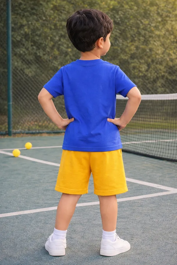 Pickleball_Champion_Kids_Sports_Outfit_-_Blue_T-Shirt_&_Yellow_Shorts_Set