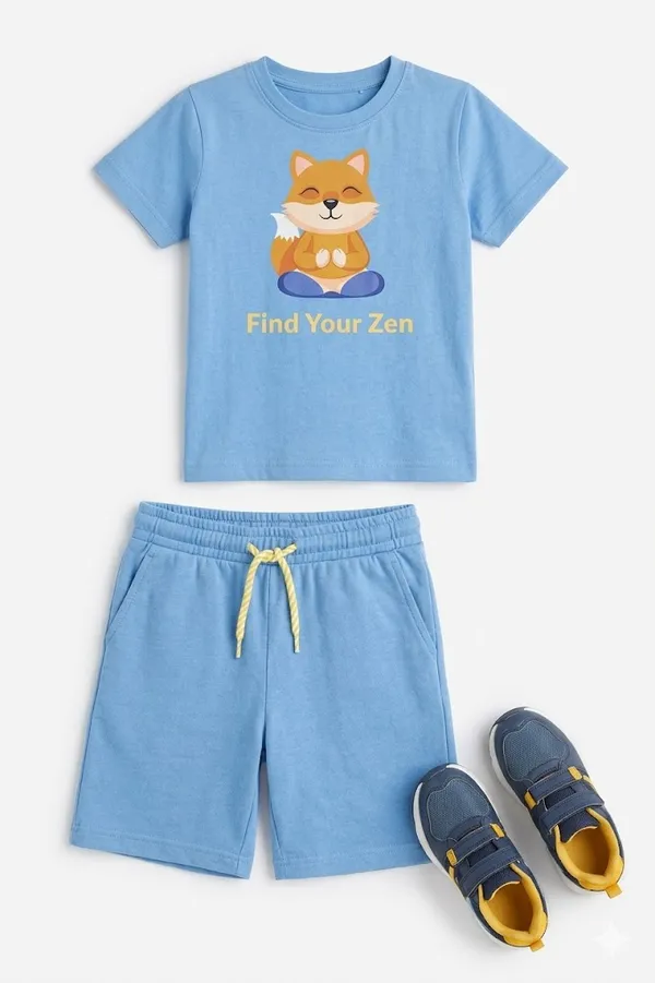 Find_Your_Zen_Kids_Blue_Coordinated_Set_With_Meditating_Fox_Print