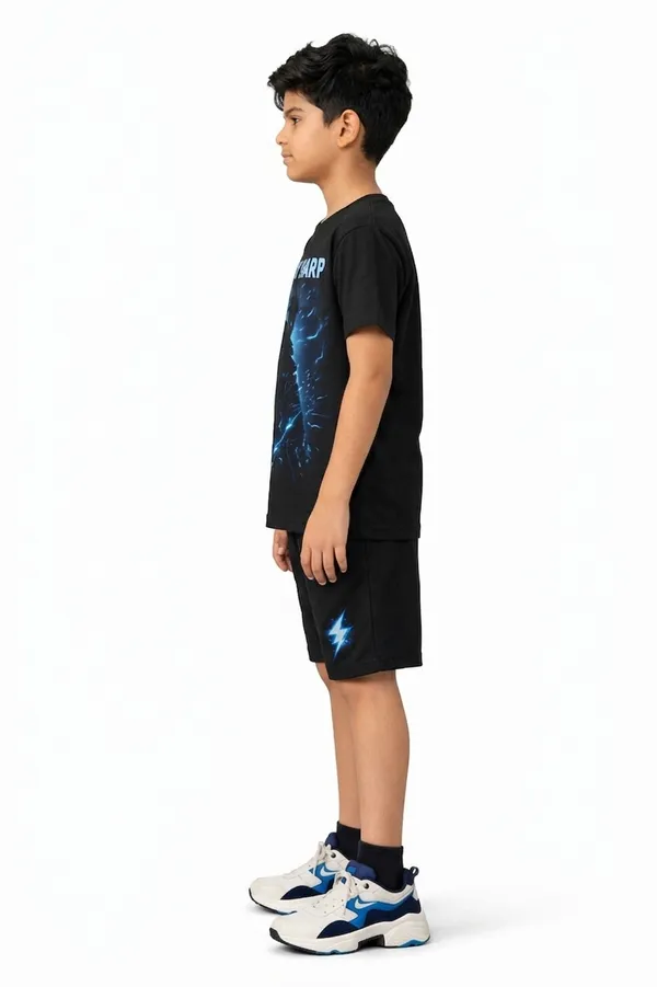 Stay_Sharp_Ninja_Warrior_Black_T-Shirt_And_Shorts_Set_For_Boys