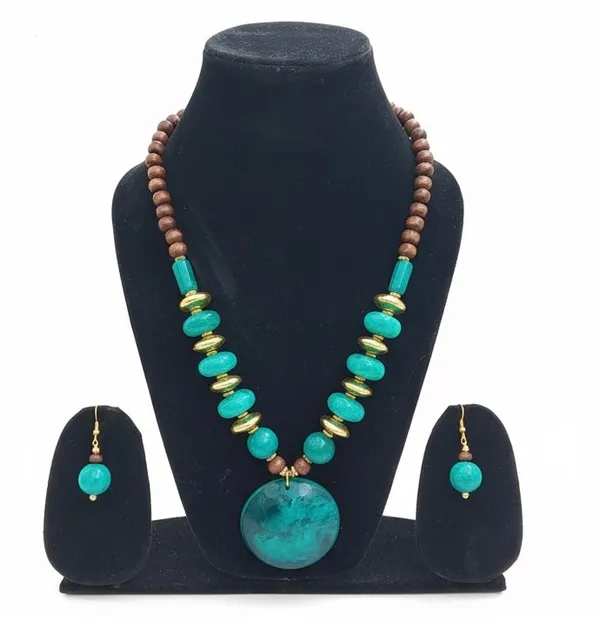 Turquoise_Artisan_Bead_Cascade_Set_Turquoise_For_Women