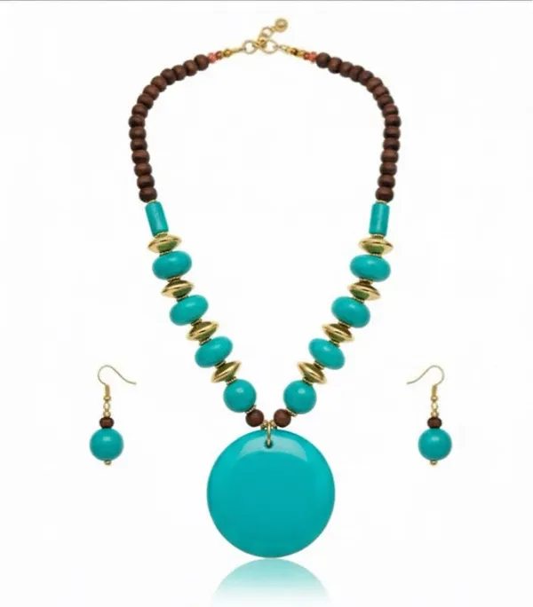Turquoise_Artisan_Bead_Cascade_Set_Turquoise_For_Women