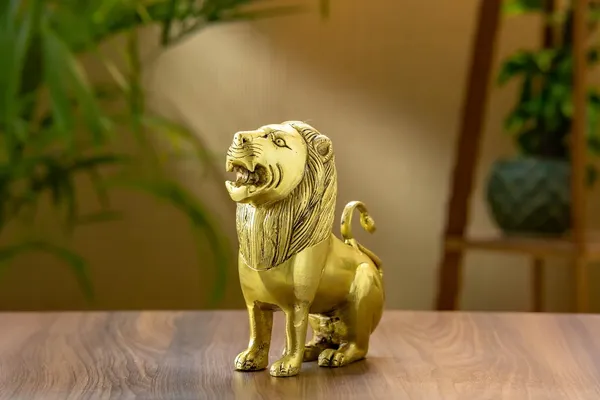 Gold_Brass_Lion_Showpiece_For_Home_Decor