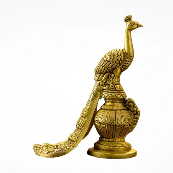 Gold_Brass_Peacock_Showpiece_For_Pooja