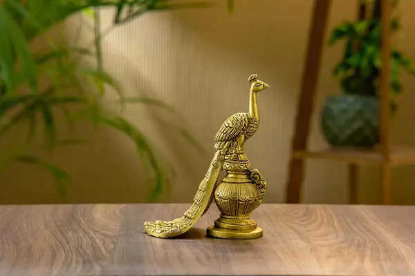 Gold_Brass_Peacock_Showpiece_For_Pooja